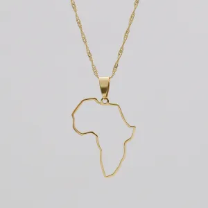 Africa Outline Necklace