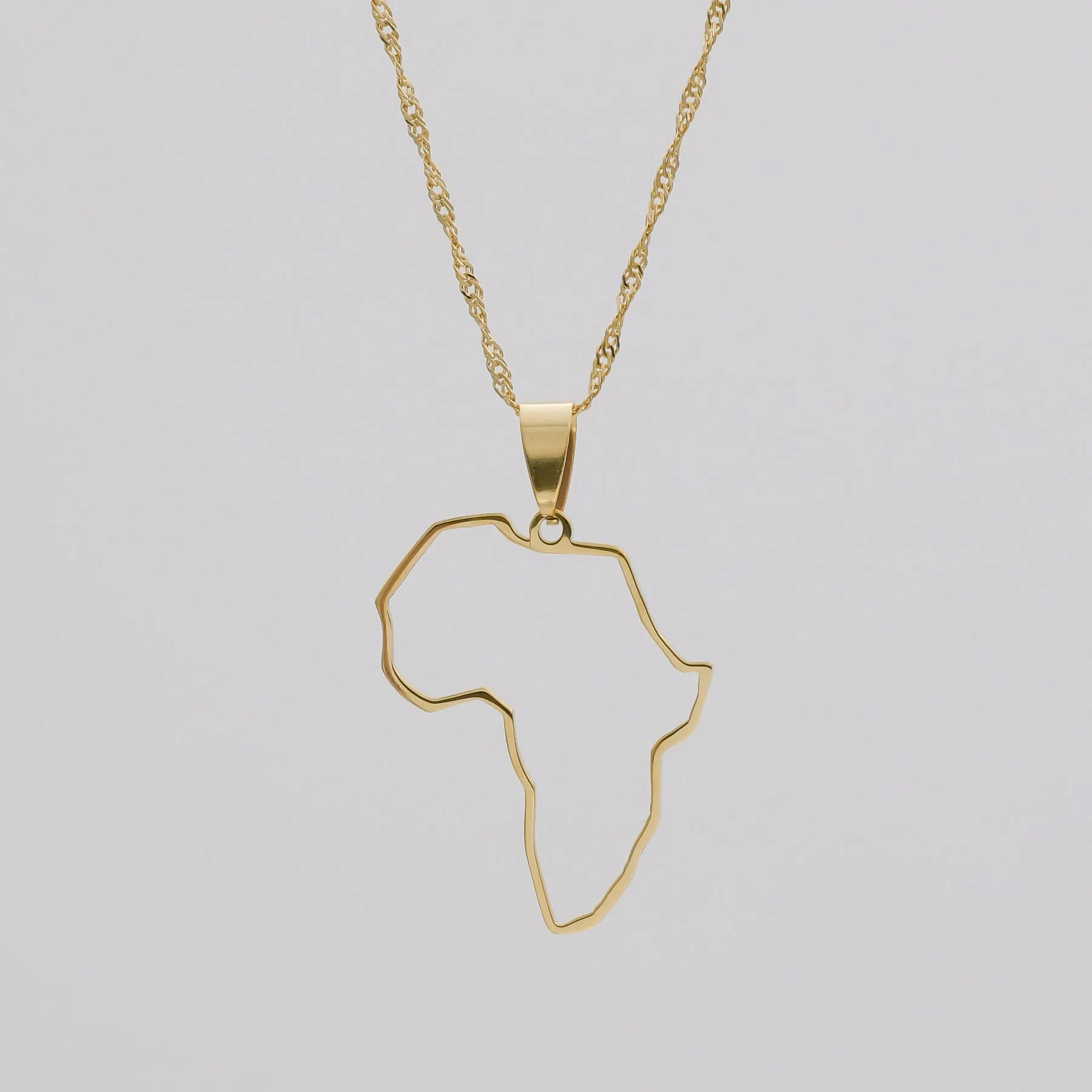 Africa Outline Necklace