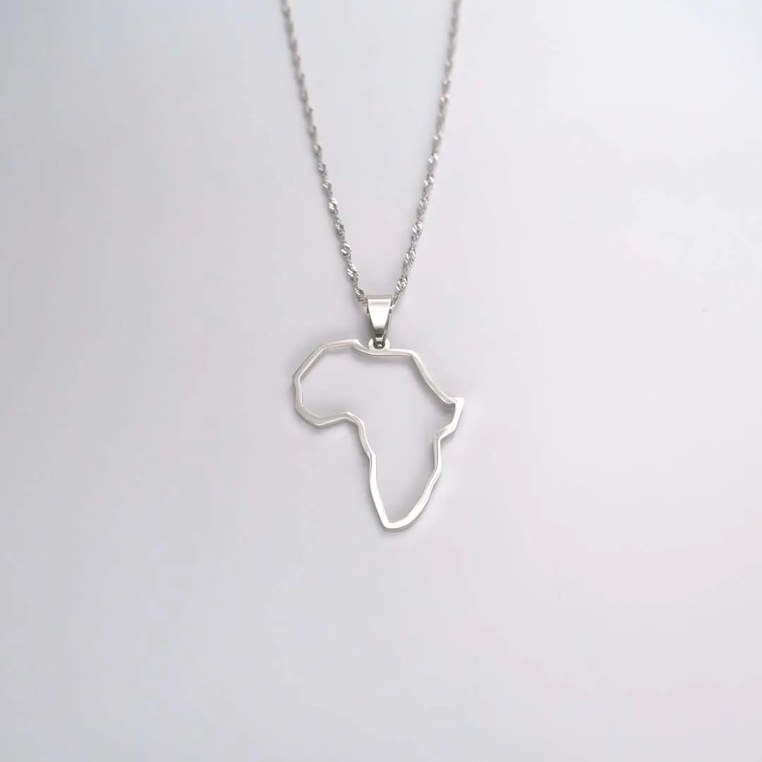 Africa Outline Necklace