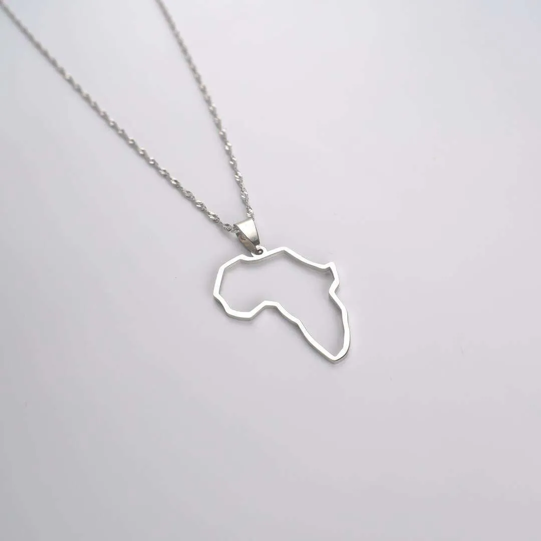 Africa Outline Necklace