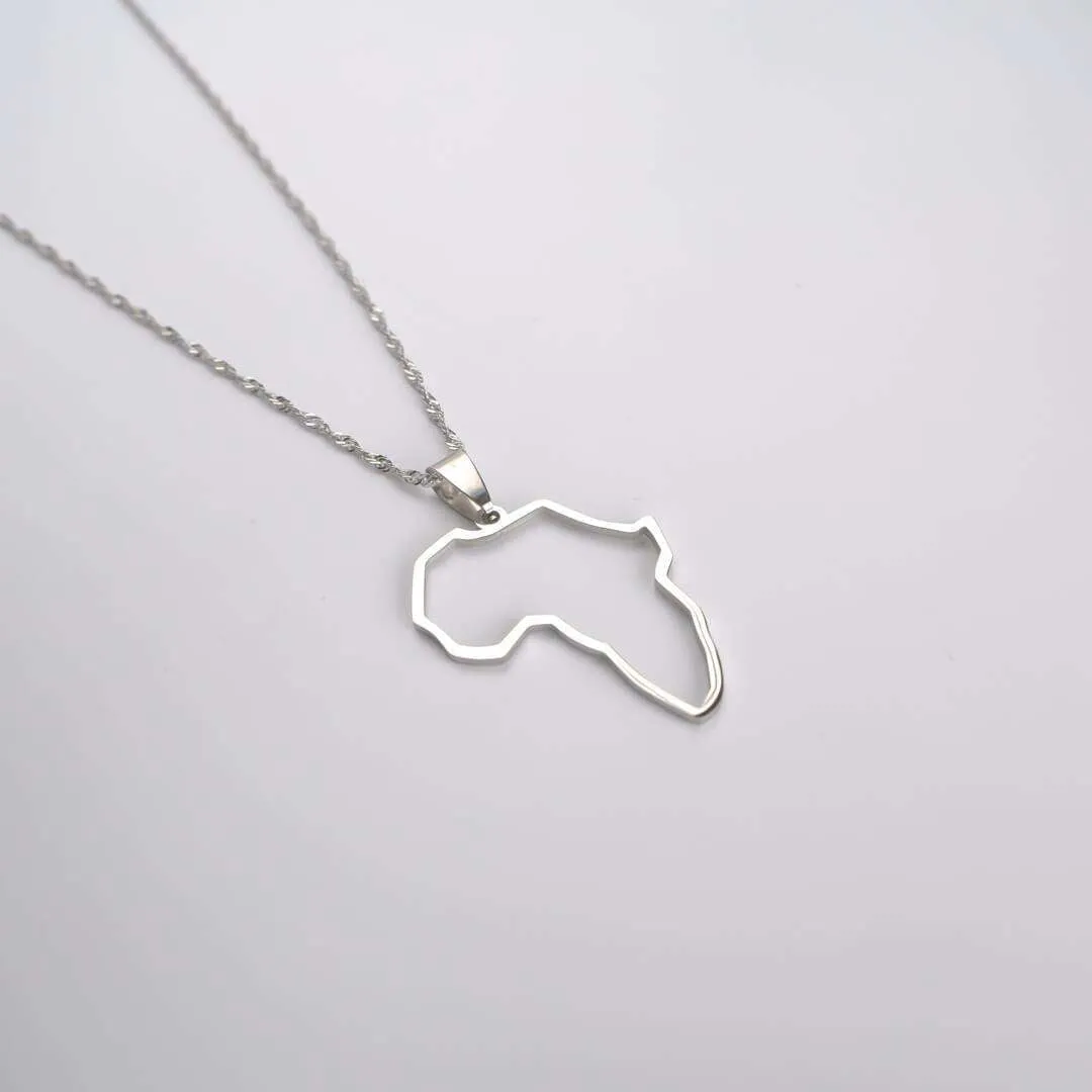 Africa Outline Necklace