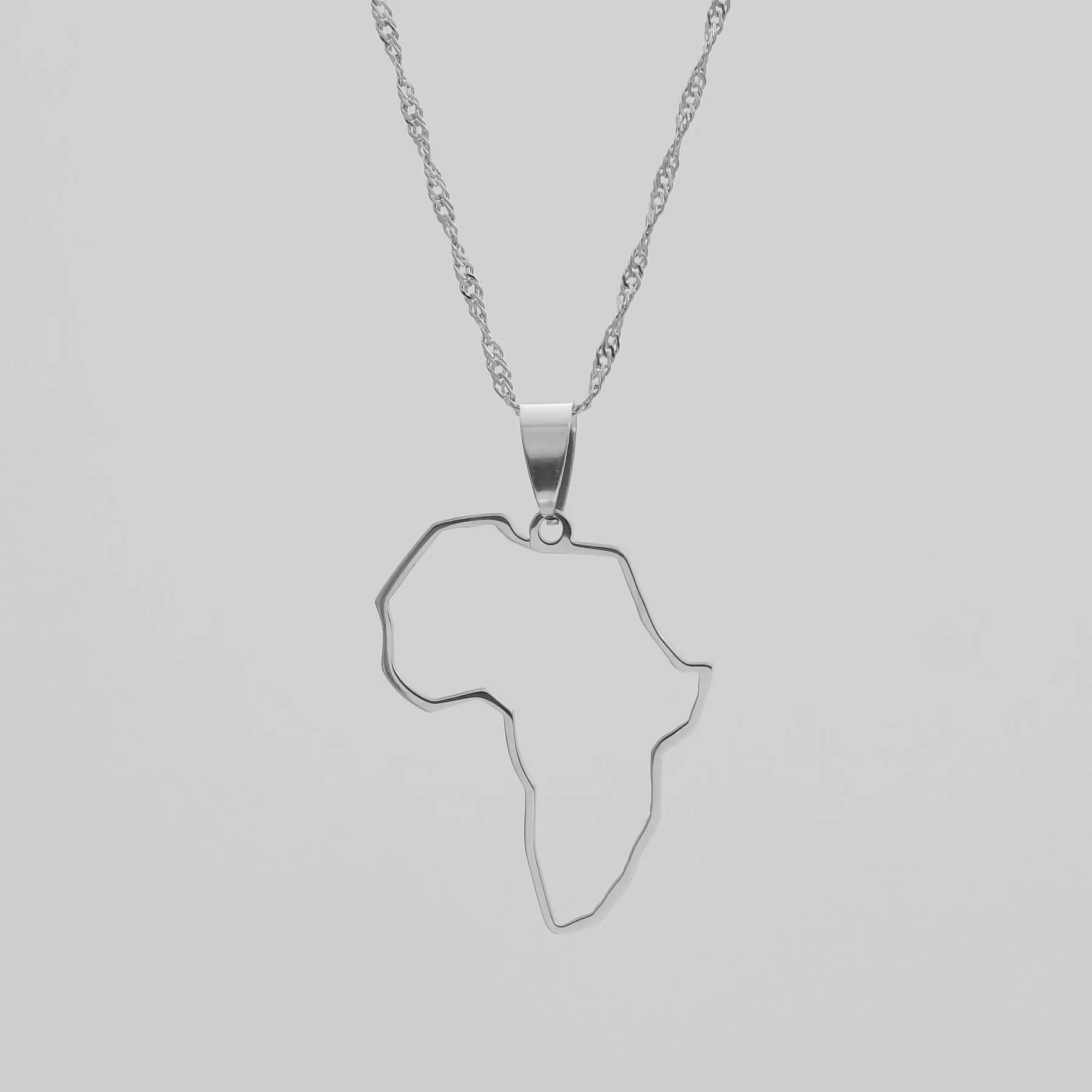 Africa Outline Necklace