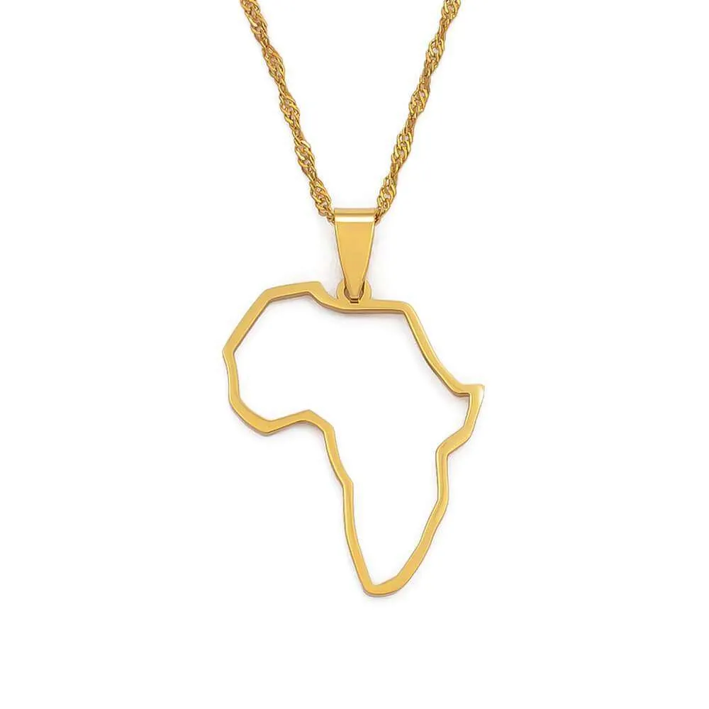 Africa Outline Necklace