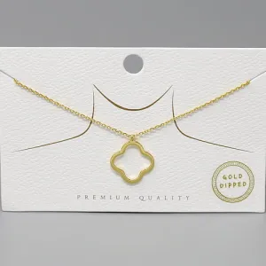 Clover Pave Pendant Short Chain Necklace