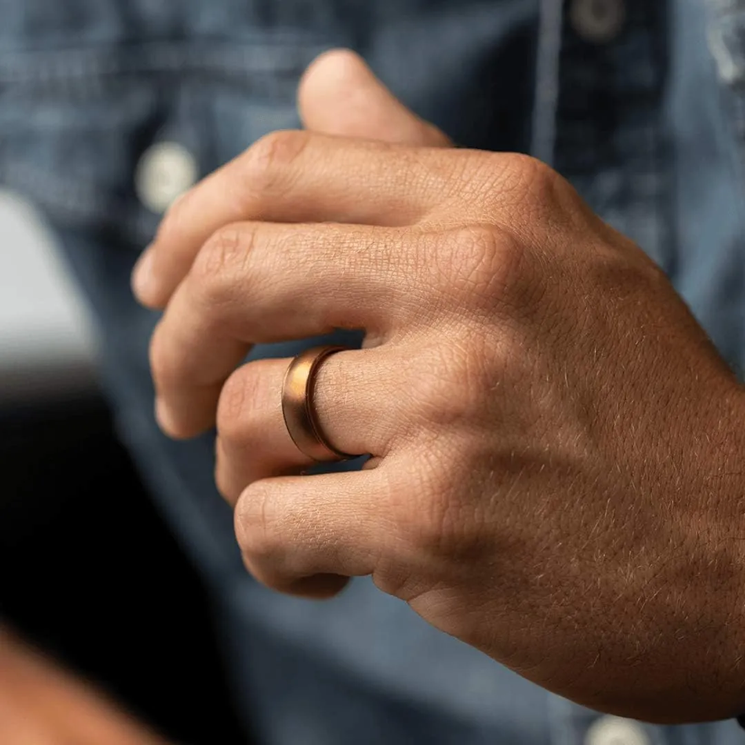 Enso Rings Classic Legend Silicone Ring - Made in The USA - an Ultra Comfortable, Breathable, and Safe Silicone Ring - Men's and Women's Silicone Wedding Ring