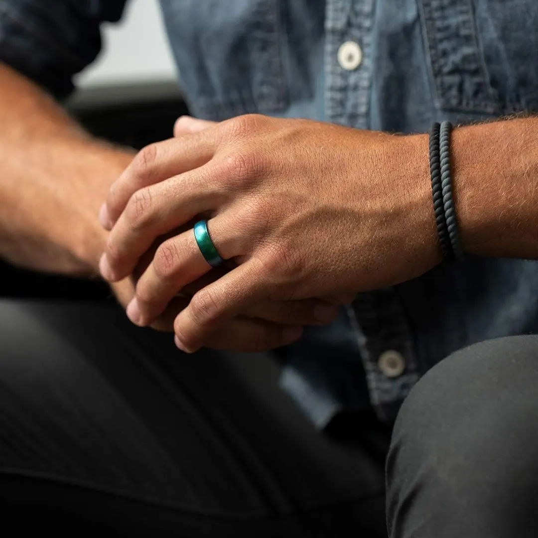 Enso Rings Classic Legend Silicone Ring - Made in The USA - an Ultra Comfortable, Breathable, and Safe Silicone Ring - Men's and Women's Silicone Wedding Ring