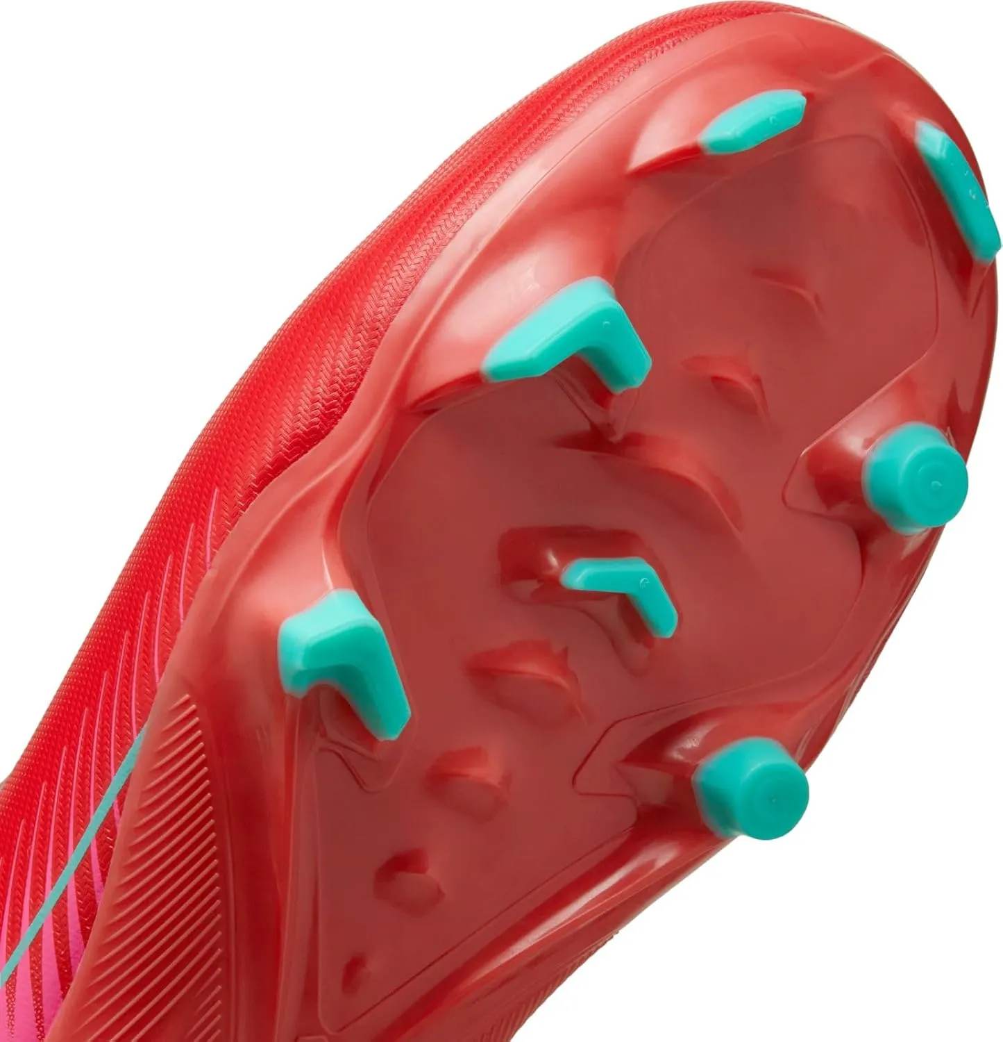 Nike Jr. Mercurial Superfly 10 Academy Little/Big Kids' MG High-Top Soccer Cleats (FQ8304-800, Ember Glow/Aurora Green)