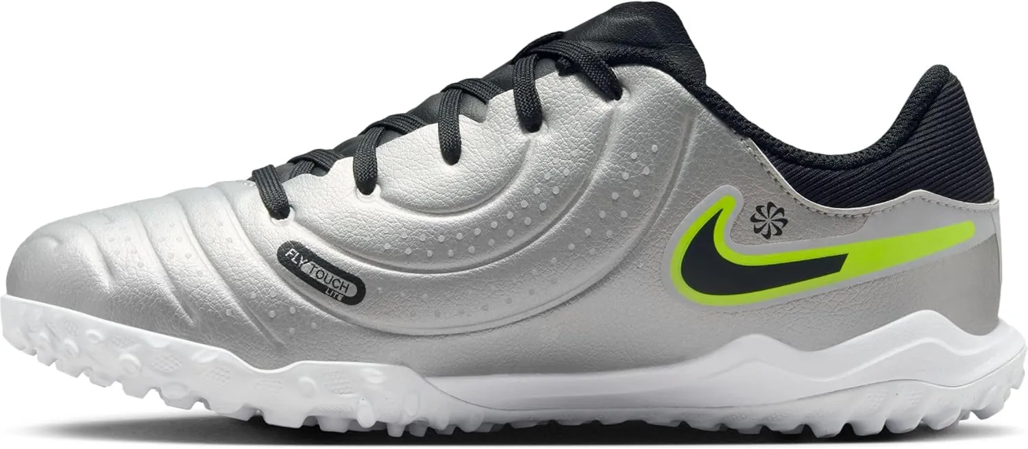 Nike Jr. Tiempo Legend 10 Academy (DV4351-001, Metallic Silver/Volt/Black)