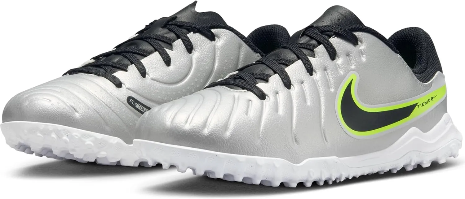 Nike Jr. Tiempo Legend 10 Academy (DV4351-001, Metallic Silver/Volt/Black)