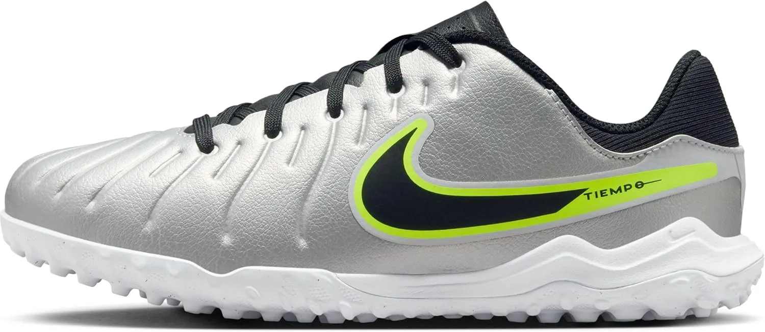 Nike Jr. Tiempo Legend 10 Academy (DV4351-001, Metallic Silver/Volt/Black)