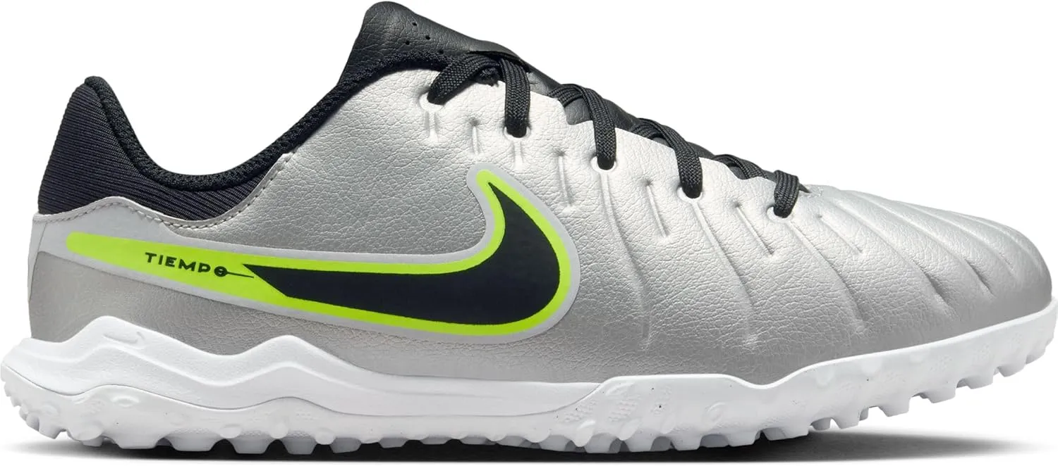 Nike Jr. Tiempo Legend 10 Academy (DV4351-001, Metallic Silver/Volt/Black)