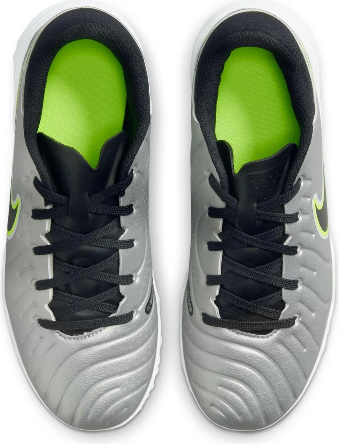 Nike Jr. Tiempo Legend 10 Academy (DV4351-001, Metallic Silver/Volt/Black)