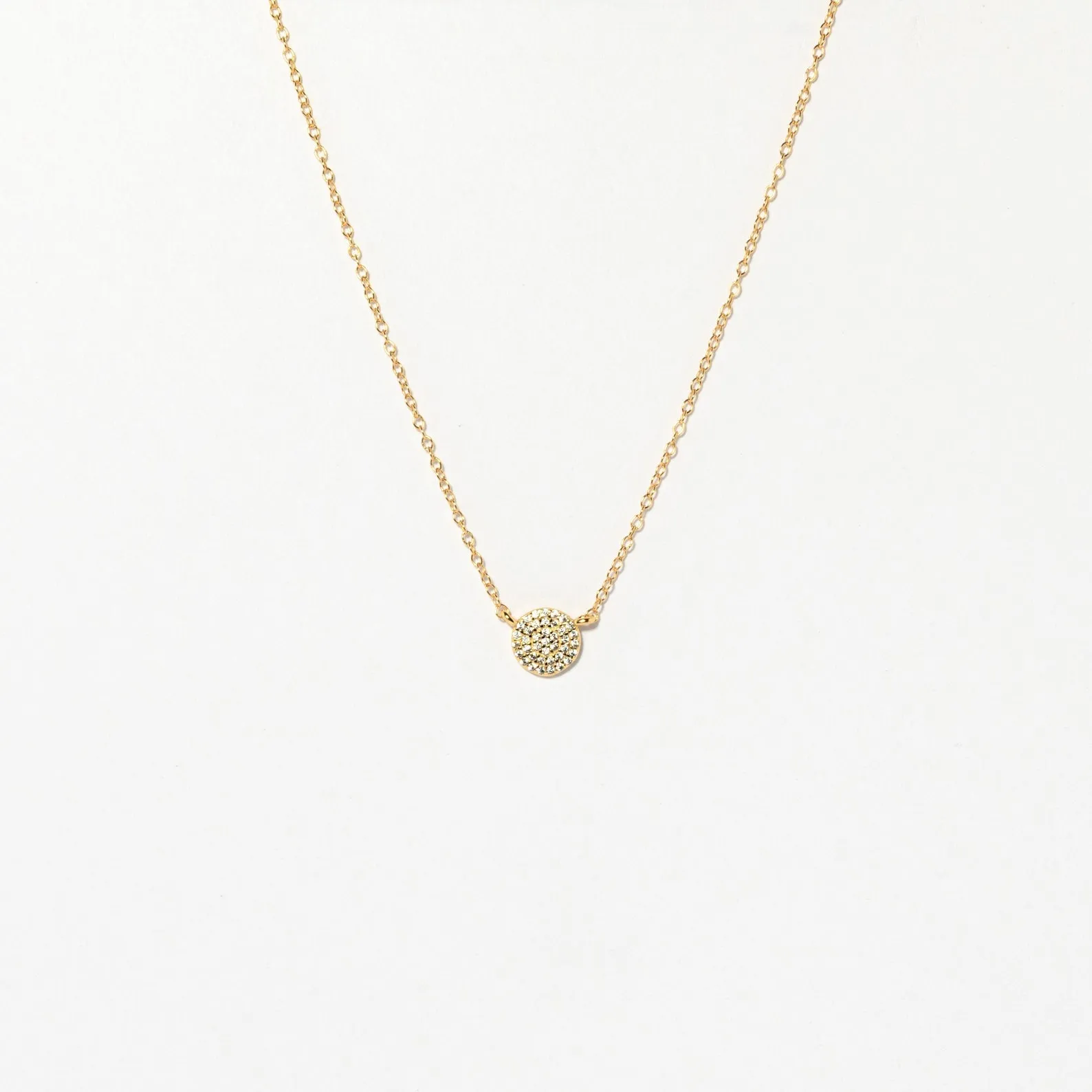 Pave Round Necklace