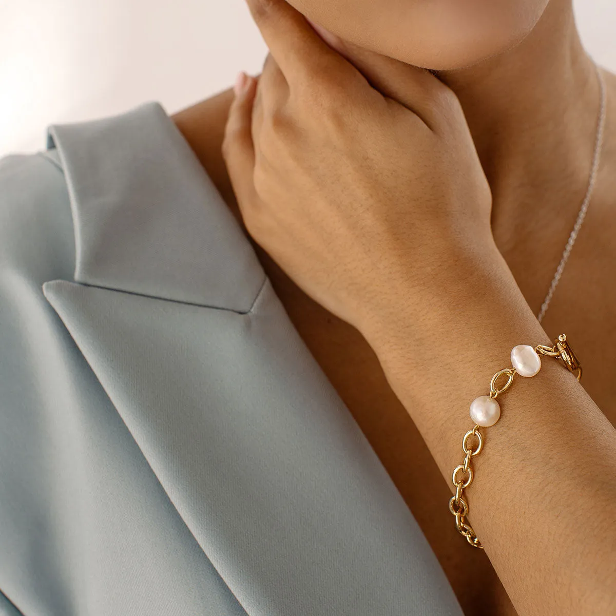 Pearl Charm Bracelet