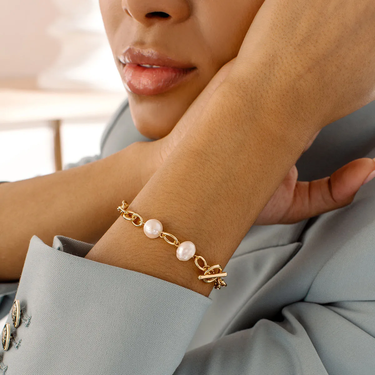 Pearl Charm Bracelet