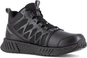 Reebok Work Floatride Energy Tactical, Men's, Black, Mid-High Athletic Style, Composite Toe, EH, Slip-Resistant Work Shoe