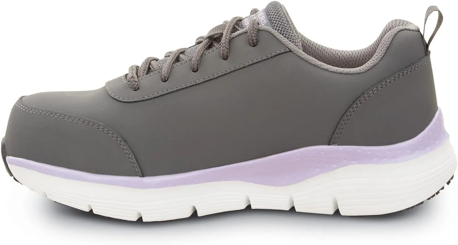 Skechers Work Arch Fit Reagan, Women's, Athletic Style, Alloy Toe, EH, MaxTrax Slip Resistant, Work Shoe