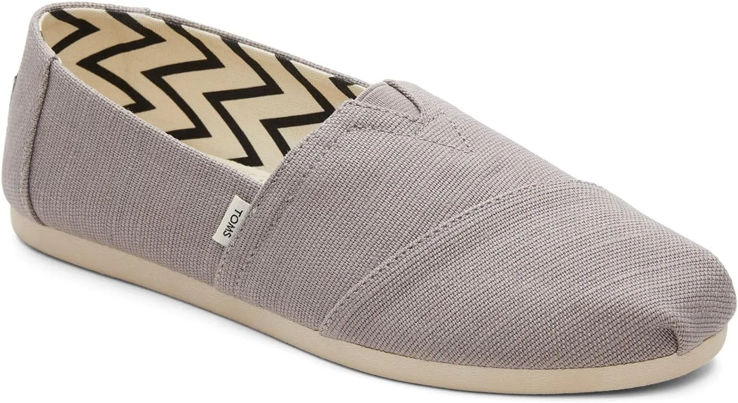 TOMS Women's Alpargata Loafer Flat, Morning Dove Heritage Canvas, 7