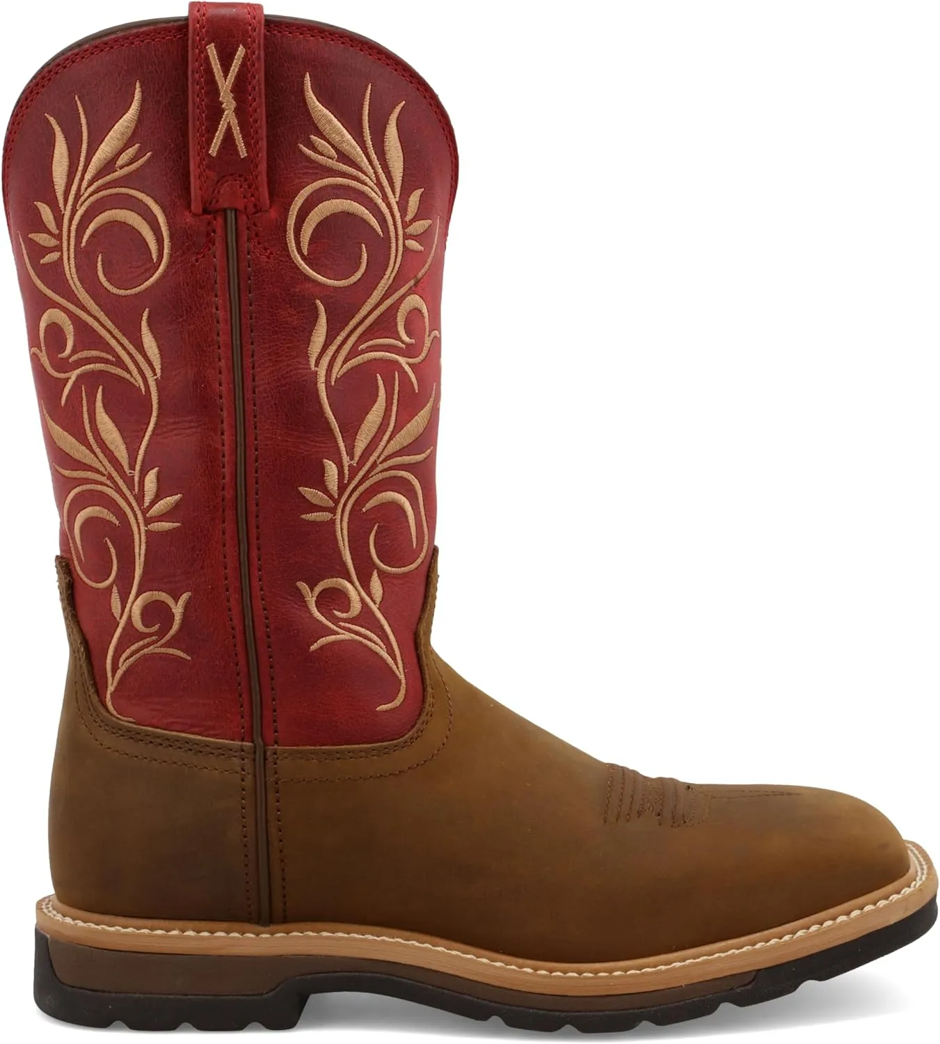 Twisted X Women's 11" Western Work Boot, Square Toe Steel Toe