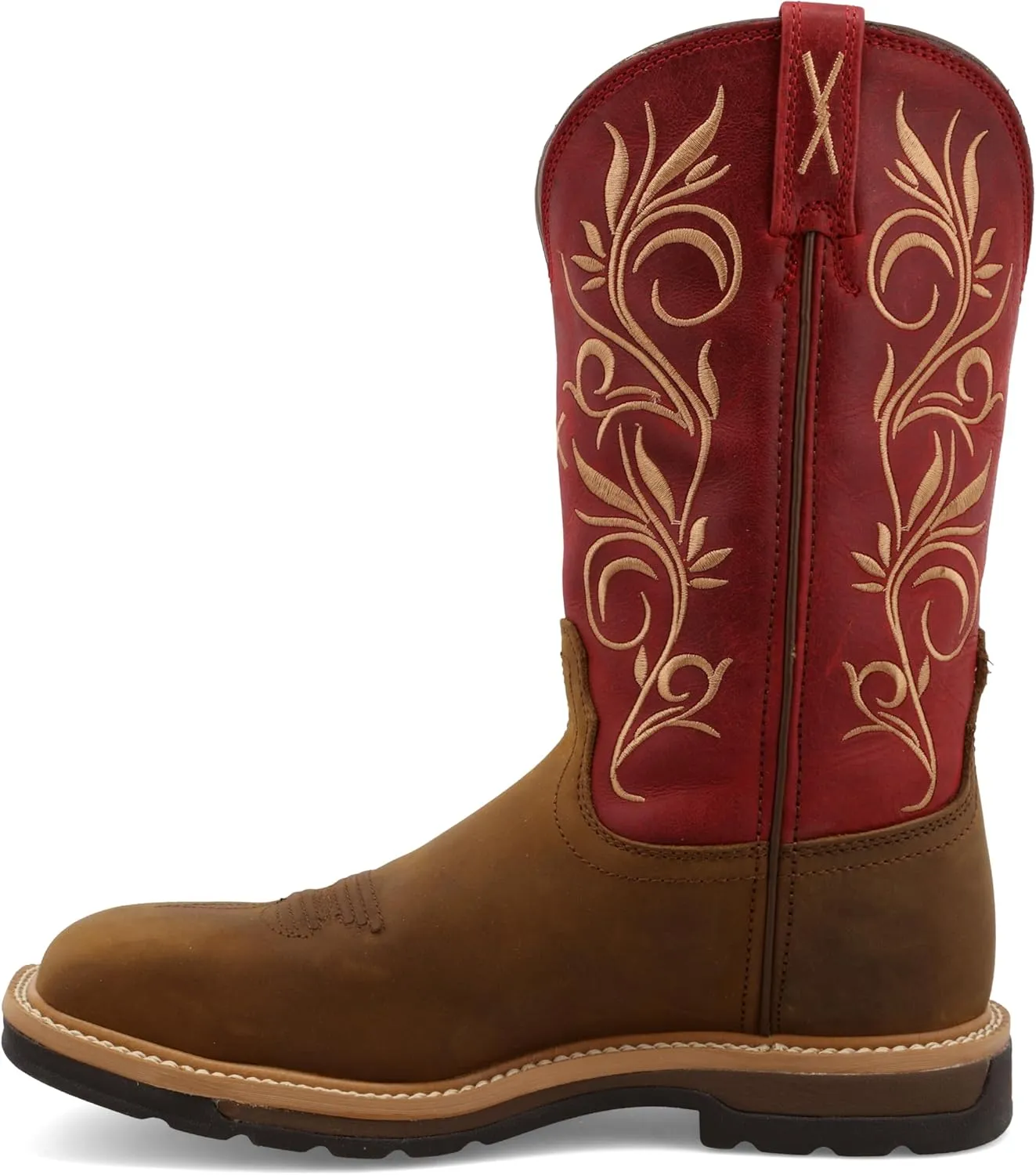Twisted X Women's 11" Western Work Boot, Square Toe Steel Toe