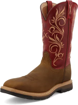 Twisted X Women's 11" Western Work Boot, Square Toe Steel Toe