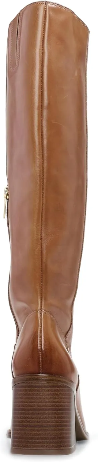 Vince Camuto Women's Sangeti Stacked Heel Knee High Wide Calf Boot Fashion