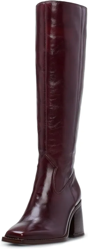 Vince Camuto Women's Sangeti Stacked Heel Knee High Wide Calf Boot Fashion
