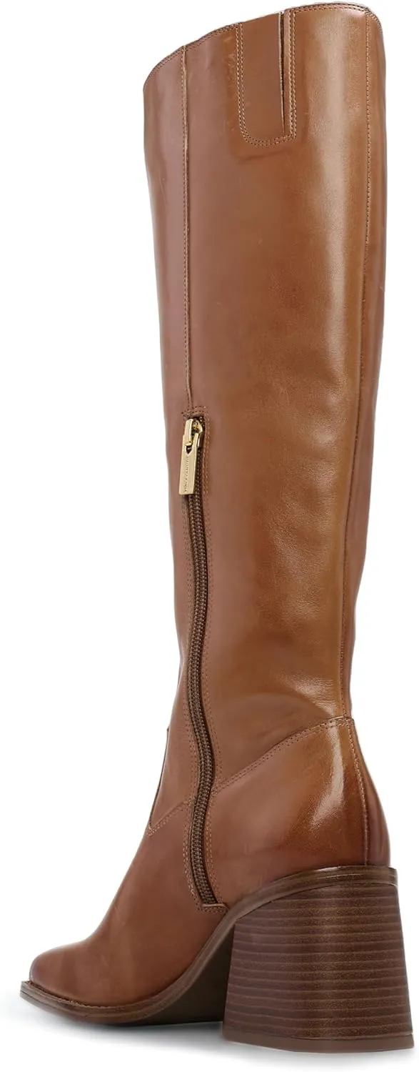 Vince Camuto Women's Sangeti Stacked Heel Knee High Wide Calf Boot Fashion