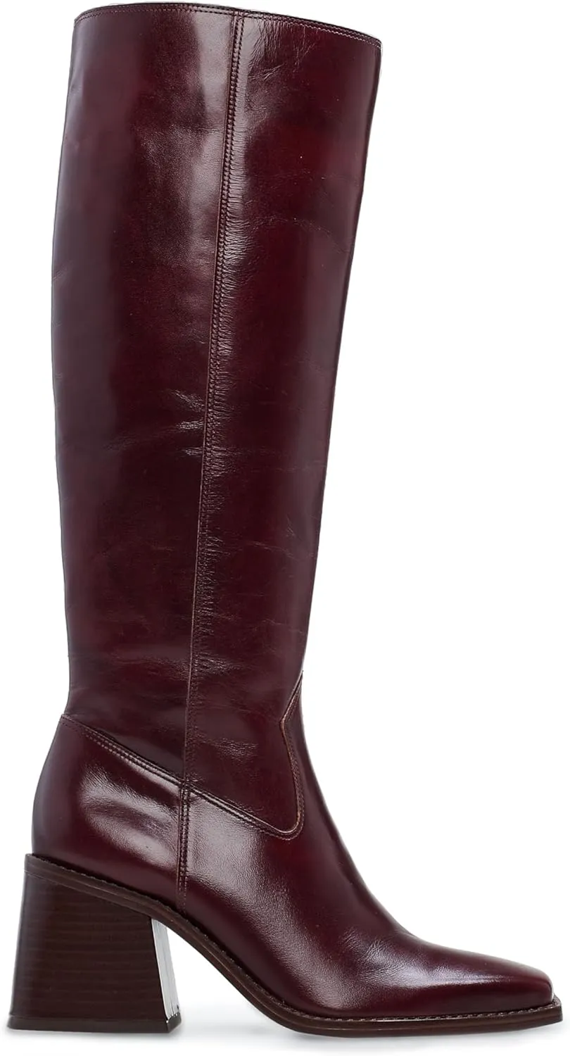 Vince Camuto Women's Sangeti Stacked Heel Knee High Wide Calf Boot Fashion