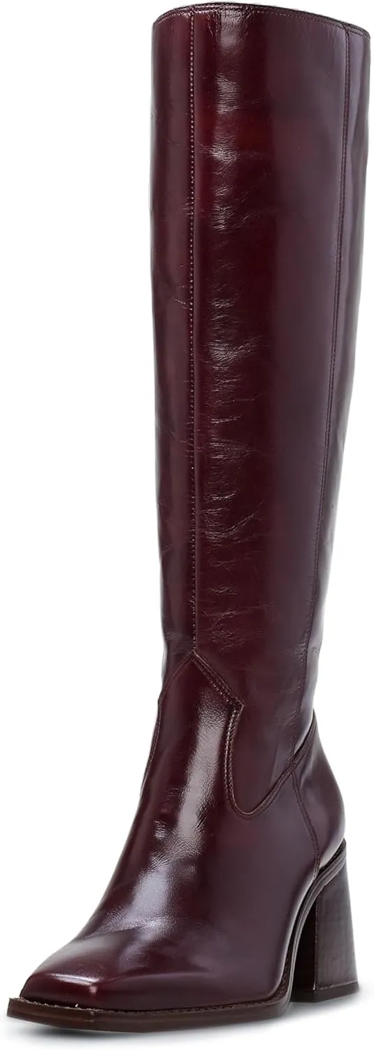 Vince Camuto Women's Sangeti Stacked Heel Knee High Wide Calf Boot Fashion